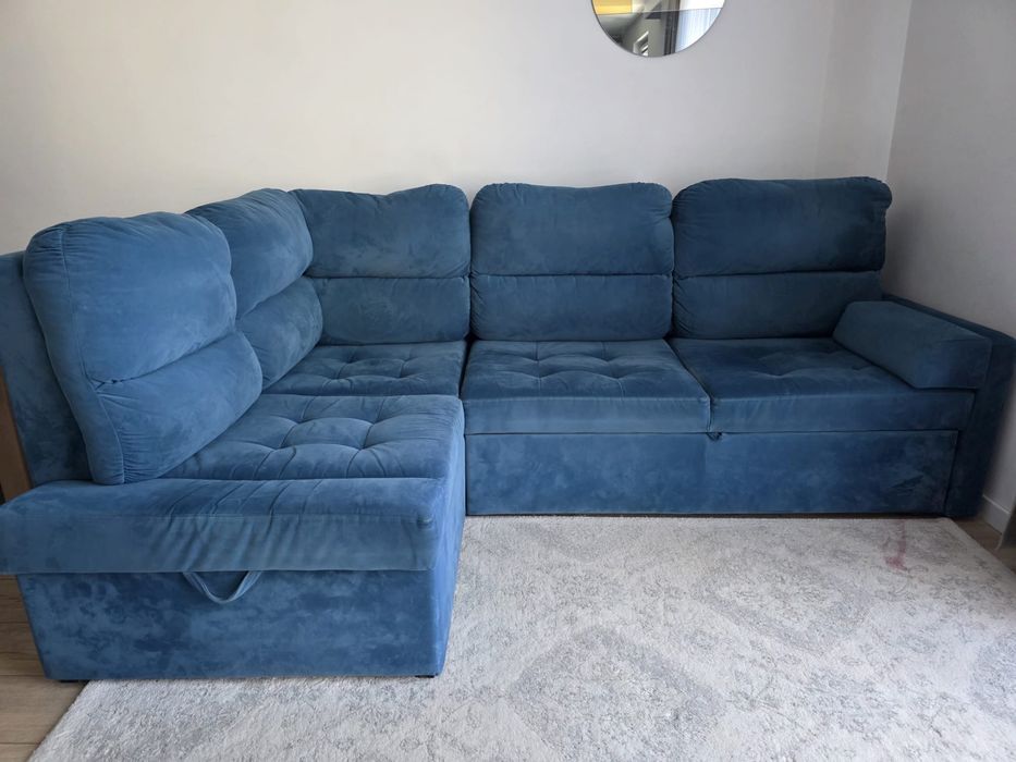 Sofa naroznik funkcja spania i skrzynia  250x160