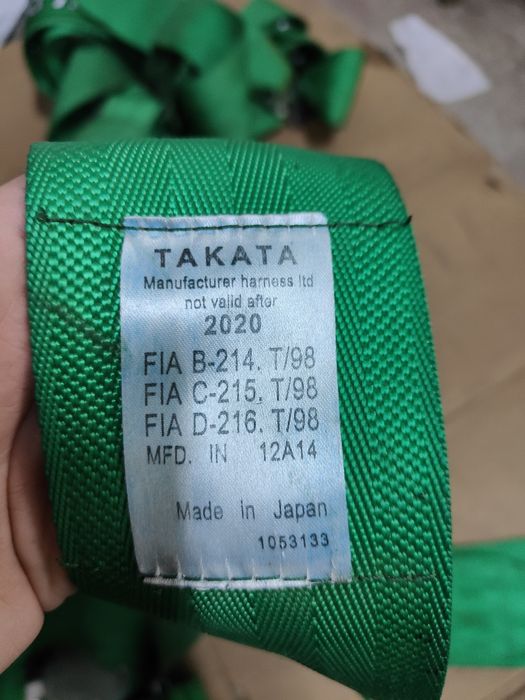 Ремни безопасности TAKATA и Sabelt