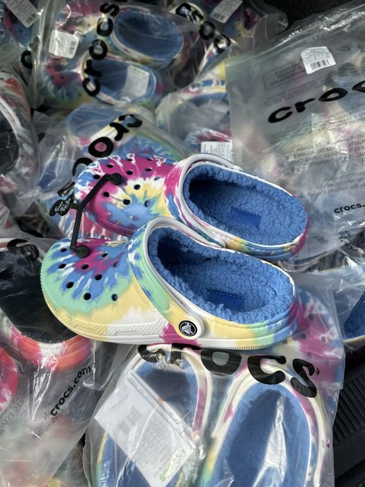 Утепленные Crocs Classic Lined Tye Dye Clog