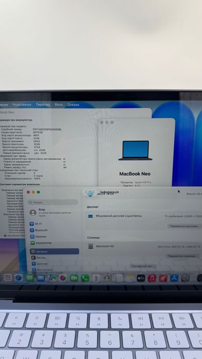 Apple MacBook Neo 13" A18 Pro 8/512GB Indigo 2026 (MHFG4)