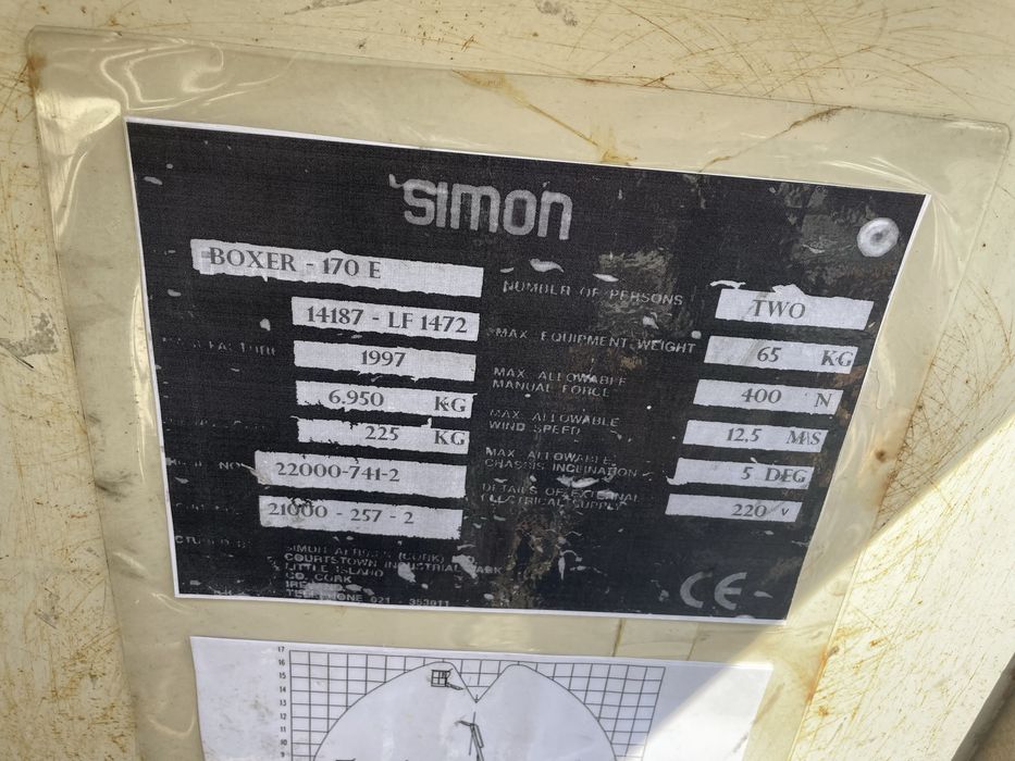 Podest ruchomy przejezdny SIMON BOXER-170E