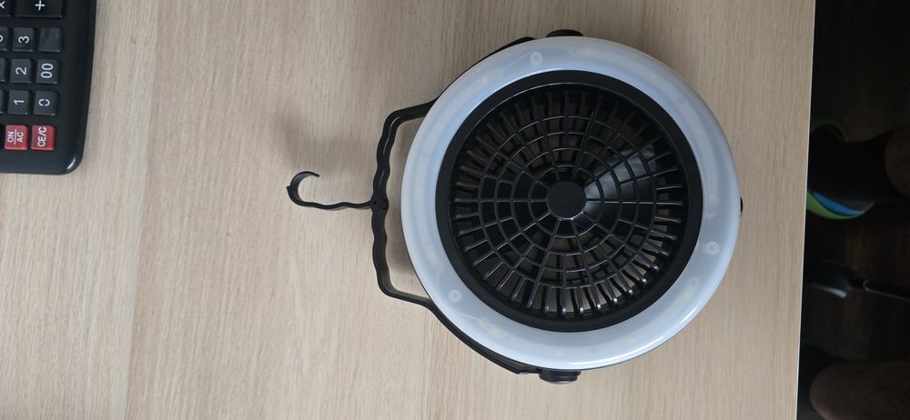 Wentylator + lampa 2 w 1 na baterie lub akumulatorki
