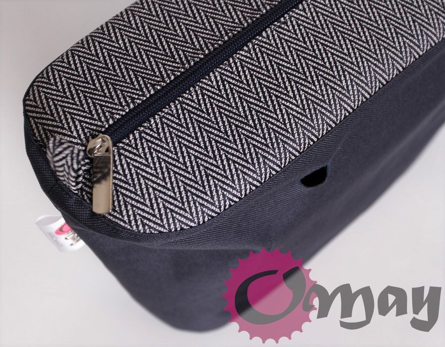 Granatowy organizer OBAG STANDARD +OPASKA jodełka 2 kieszenie OMAY