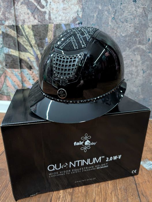 Fair Play kask jeździecki z szerokim daszkiem Quantinum Supreme Shiny
