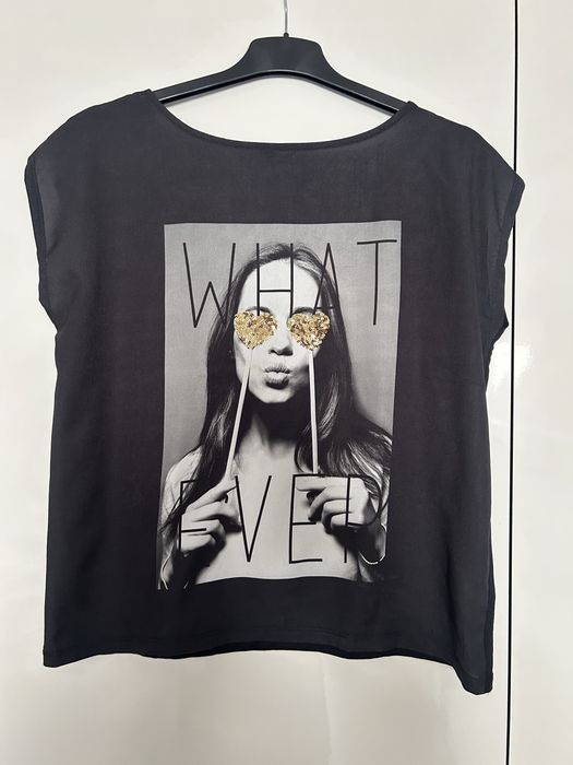 Czarny T-Shirt Mohito Rozmiar 36 S