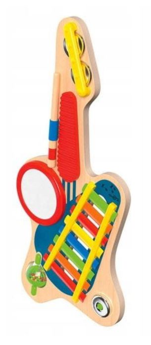 Drewniana Gitara Dla dzieci 6 instrumentów 12m +