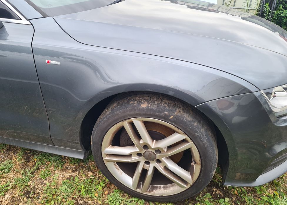 PRAWY BŁOTNIK przedni przód DaytonaGrey Daytona Grey od 2010 do 2018r AUDI A7 S7 RS7 4G8 4g LZ7S 2013r
