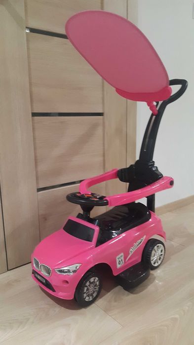 Pchacz jeździk Mercedes różowy