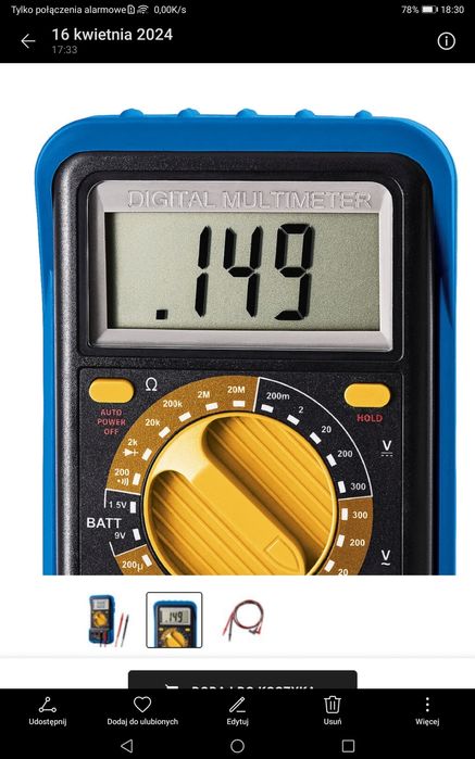 Multimetr Nowy nieużywany za 60%ceny