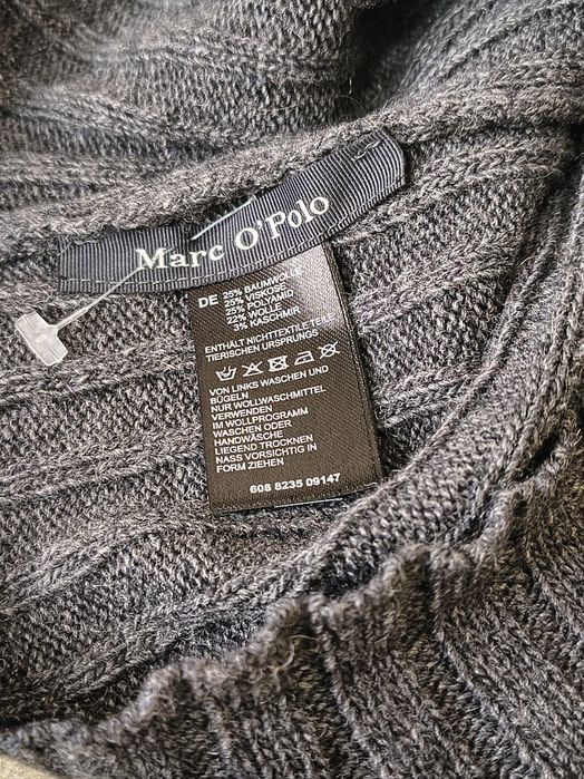 Брендовый серый вязаный снуд/шарф-хомут marc o polo