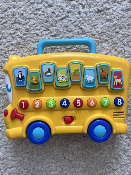 Дитячий автобус із звуками тварин та номерами