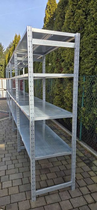 Regały magazynowe z demontażu 60gł x 127 x200cm ocynkowany używane