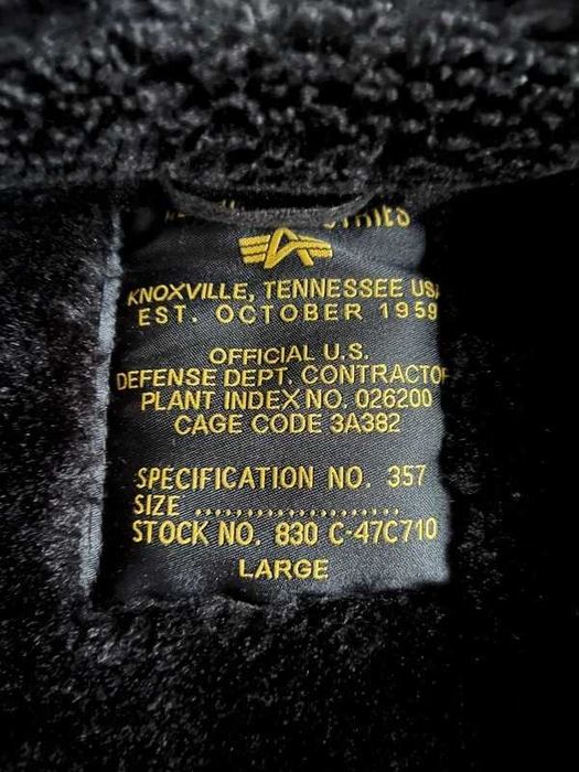 Kurtka męska zimowa bomberka pilotka Alpha Industries B-3 M unikat  L