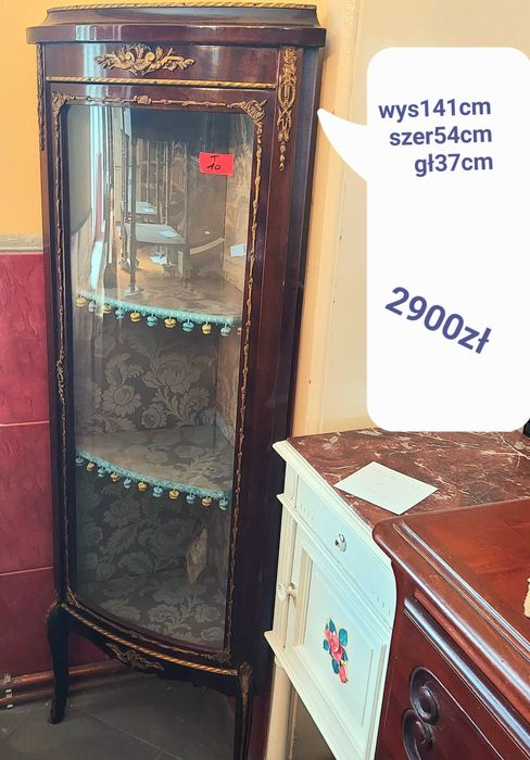 Witryna barokowa, efektowna intarsja, marmur i złocenia