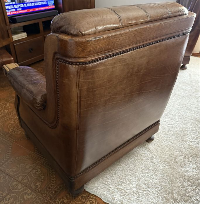 Sofás em pele verdadeira [estilo espanhol]