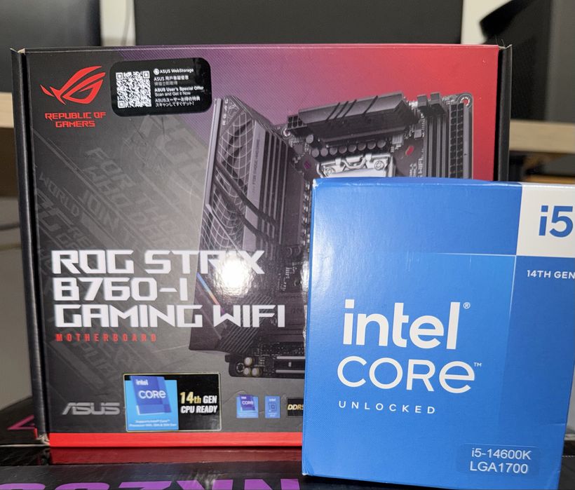 Kit Intel i5-14600K + ASUS ROG Strix B760-I Gaming WiFi (Mini-ITX)