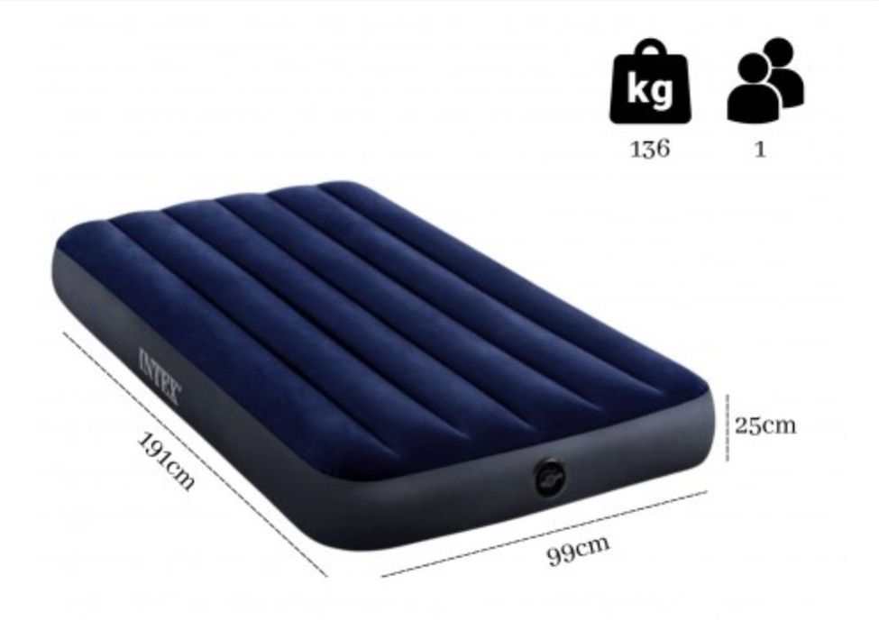 Jednoosobowy materac dmuchany Intex 64757
