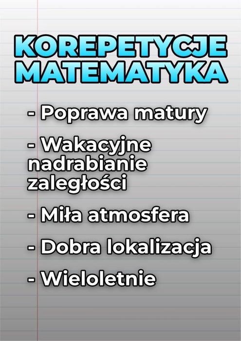 Korepetycje Matematyka (Kopernik/Galeria Glogovia)