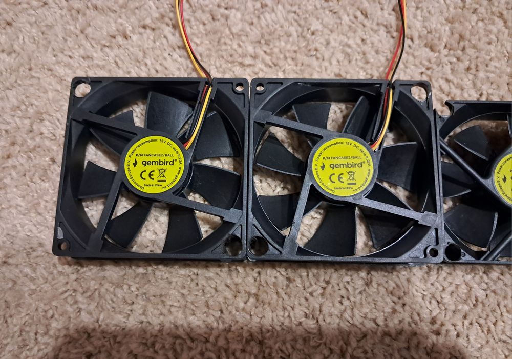 Wentylatory komputerowe Gembird 12V 3pin 5 sztuk