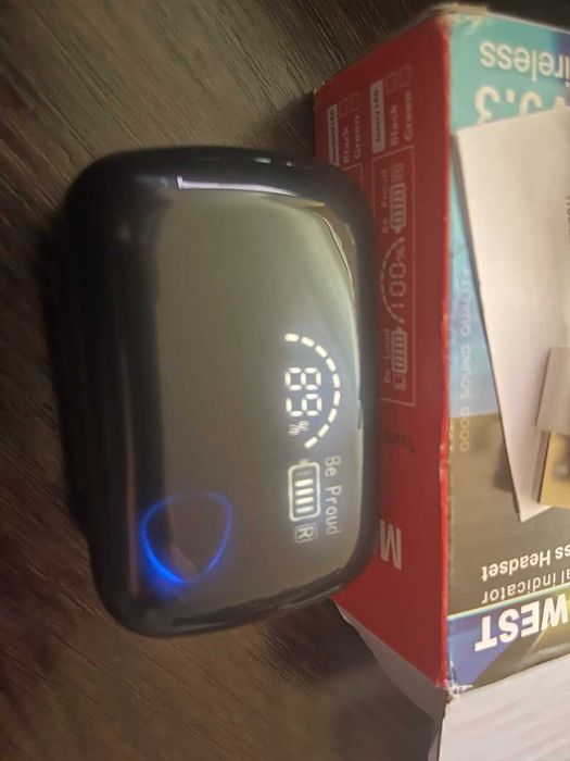 Беспроводные Bluetooth наушники. В уши. В оба уха или в одно. Новые.