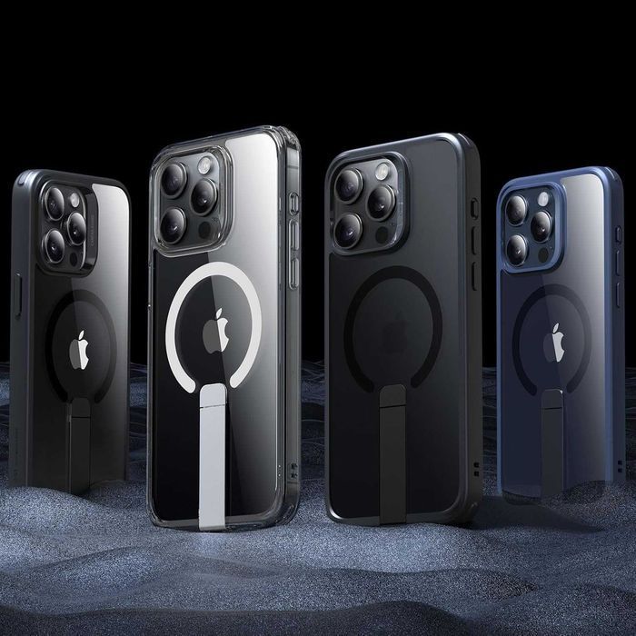 ESR Flickstand Boost etui iPhone 15 Pro Max MagSafe stojak bezbarwne