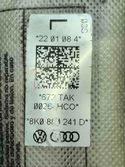 Airbag Banco Esquerdo AUDI A4 B8
