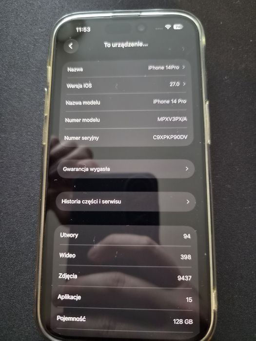 IPhone 14 pro 128gb. Stan 5+