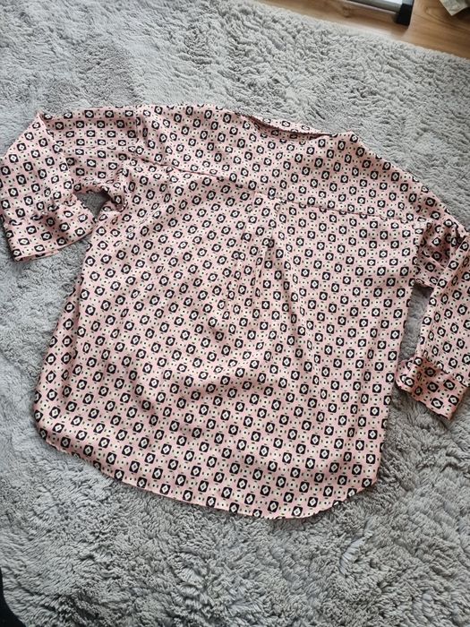 Koszula różowa geometryczny wzór rozmiar L Zara