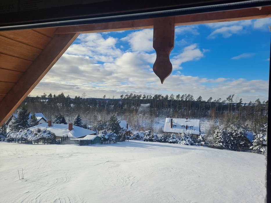 Domek nad jeziorem na Kaszubach na wzgórzu BALIA SAUNA