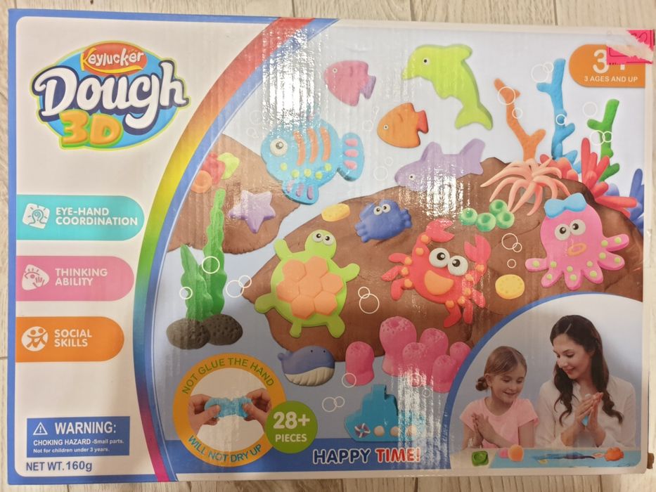 Кінетична глина для ліплення Keylucker Dough 3d/пластилін/тісто