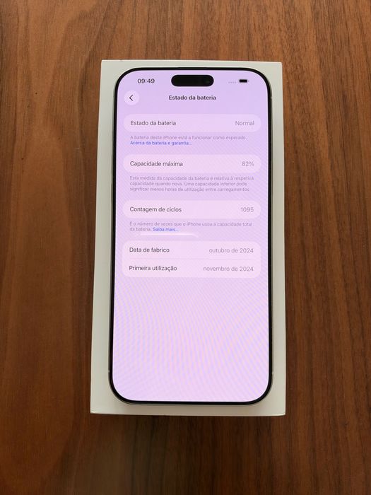 iPhone 16 Pro Max 256 GB Titânio Branco - COMO NOVO (Oferta 3 capas)