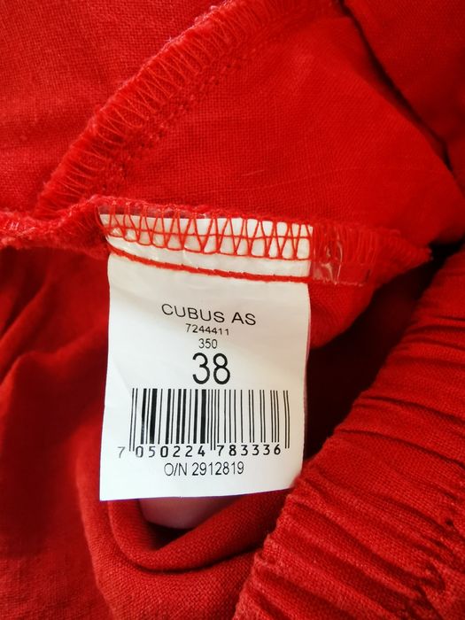 Spódniczka lniana, letnia, z falbankami cubus, rozmiar 38, M