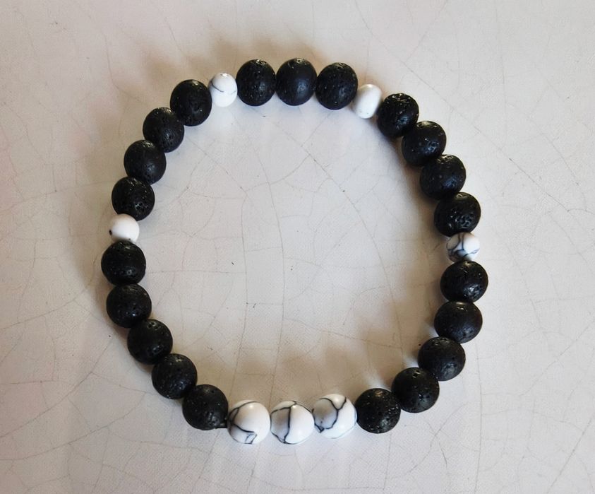 Bransoletka męska handmade naturalne kamienie