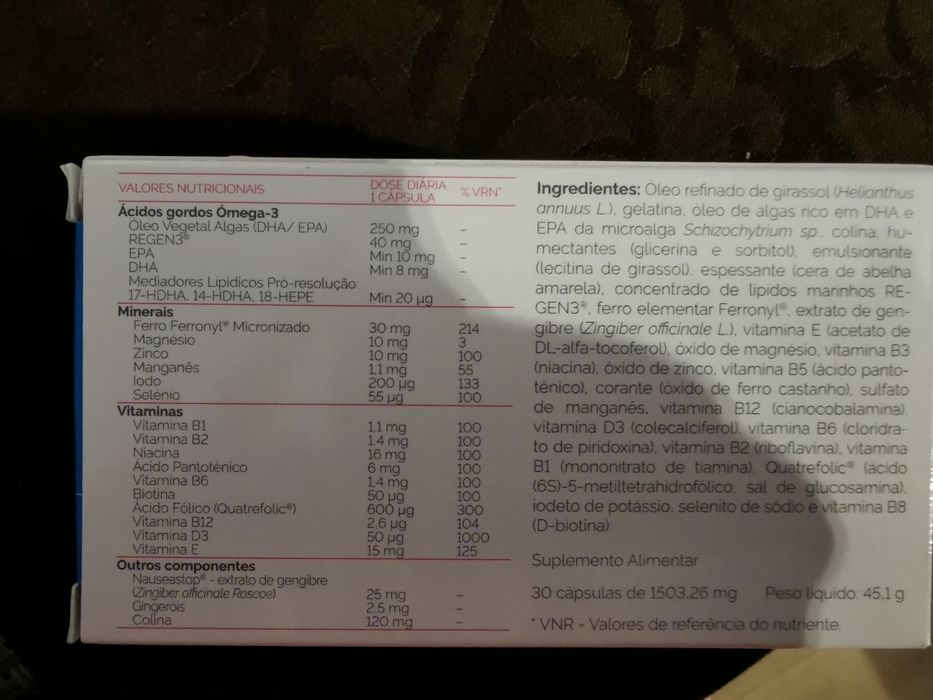 Suplemento Gestacare 35 +, apoio na gestação
