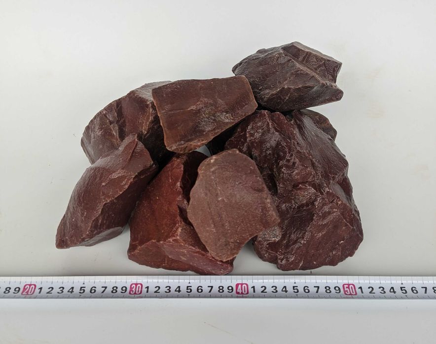Малиновый кварцит бордо, отборный (для бань и саун), фасовка 20кг