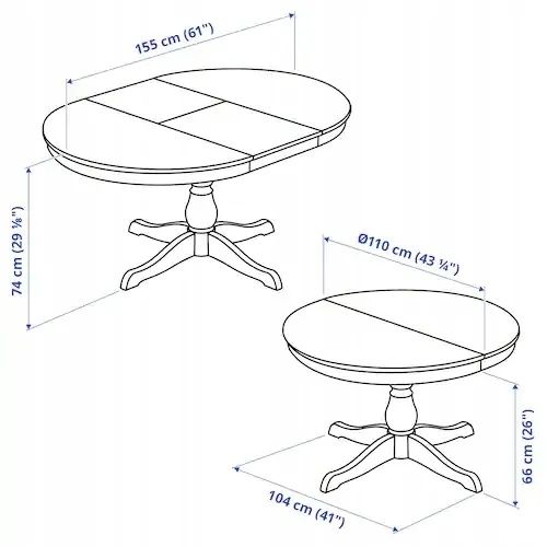 Ikea INGATORP biały