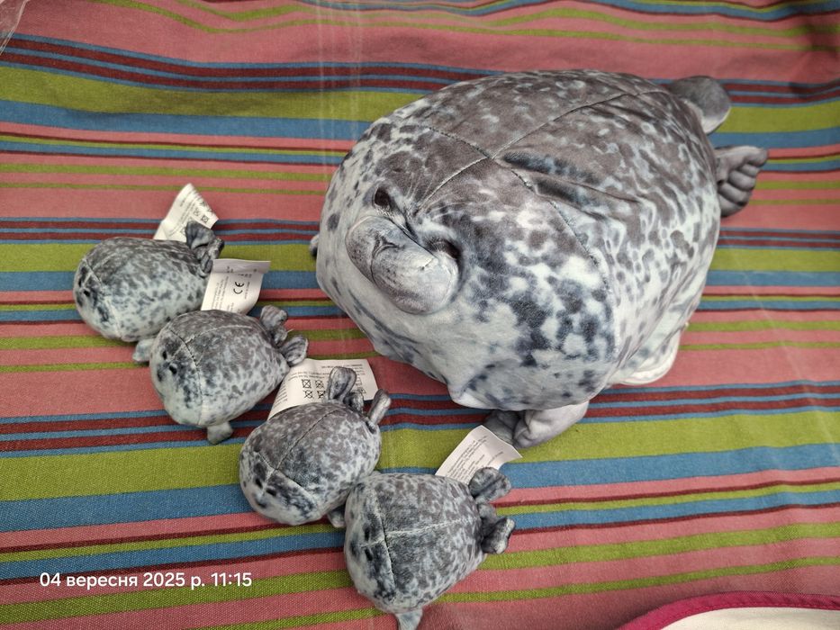 Тюлень и 4 тюленята 40 см мягкая игрушка