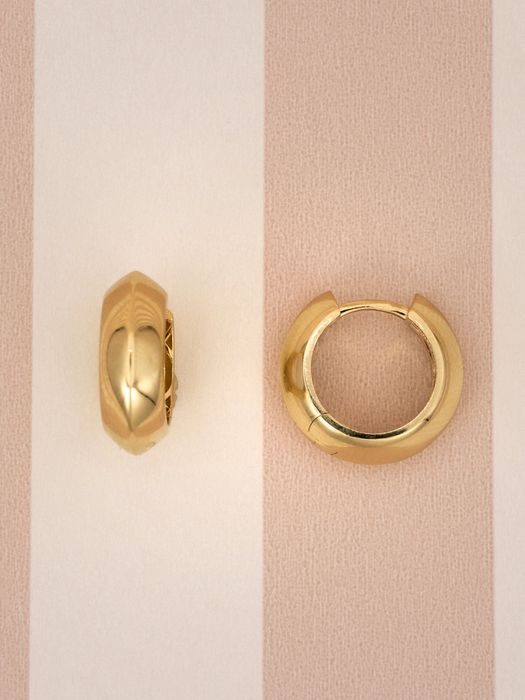 Złote kolczyki 585 kółka szerokie gładkie, duże koła, nowe 14K