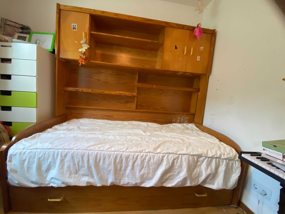 Estúdio para quarto cama e móvel