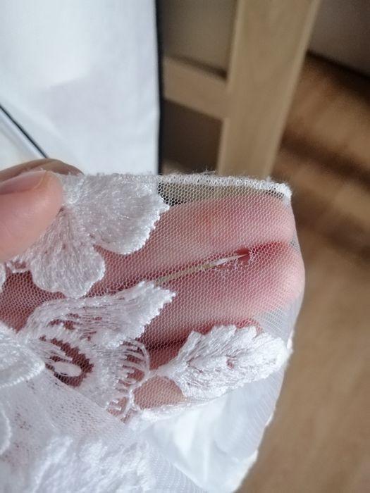 Piękna suknia ślubna Latifa z Dama Couture rozm. 44, długi rękaw, tren