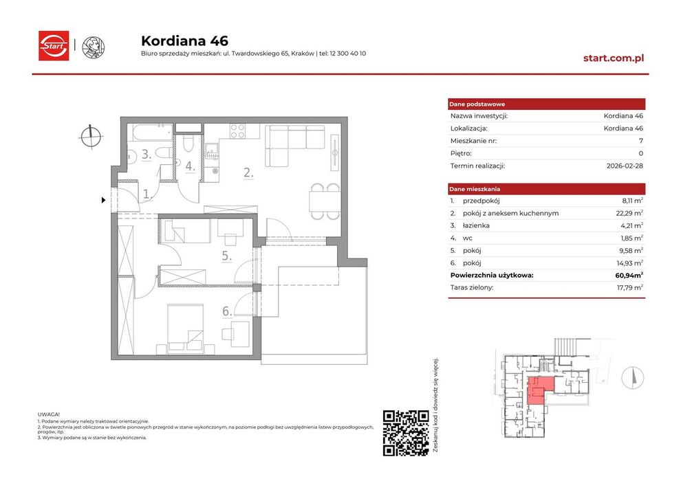 3-pokojowe mieszkanie 60 m² + taras Bezpośrednio - Widok 2