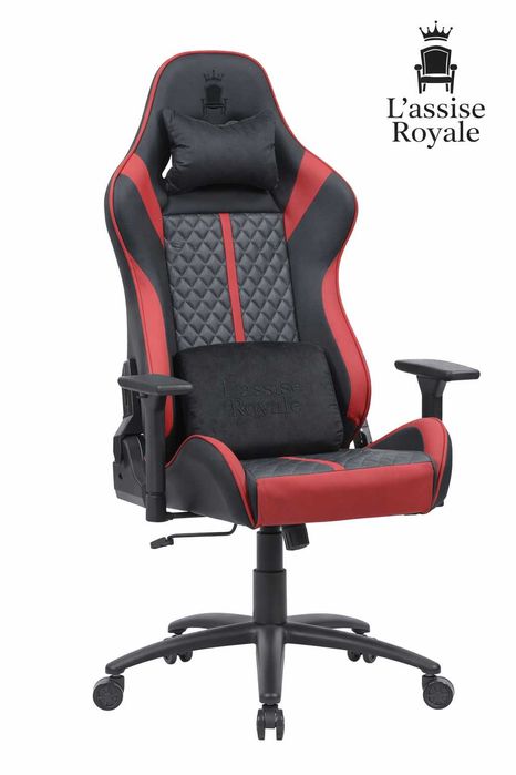 Fotel Gamingowy pikowany PREMIUM Obrotowy Biurowy Regulowany Ergonom