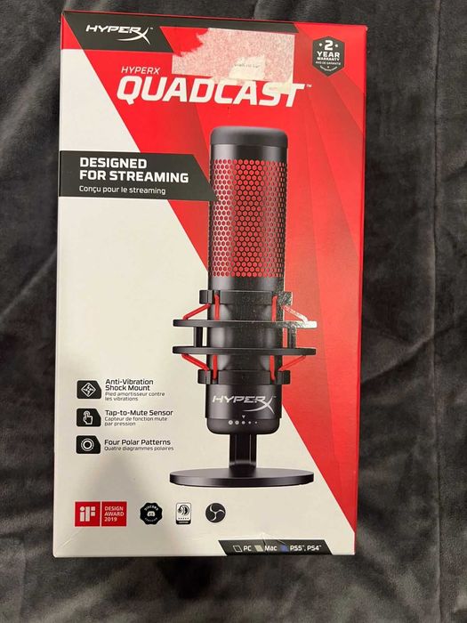 Microfone HyperX QuadCast Gaming USB