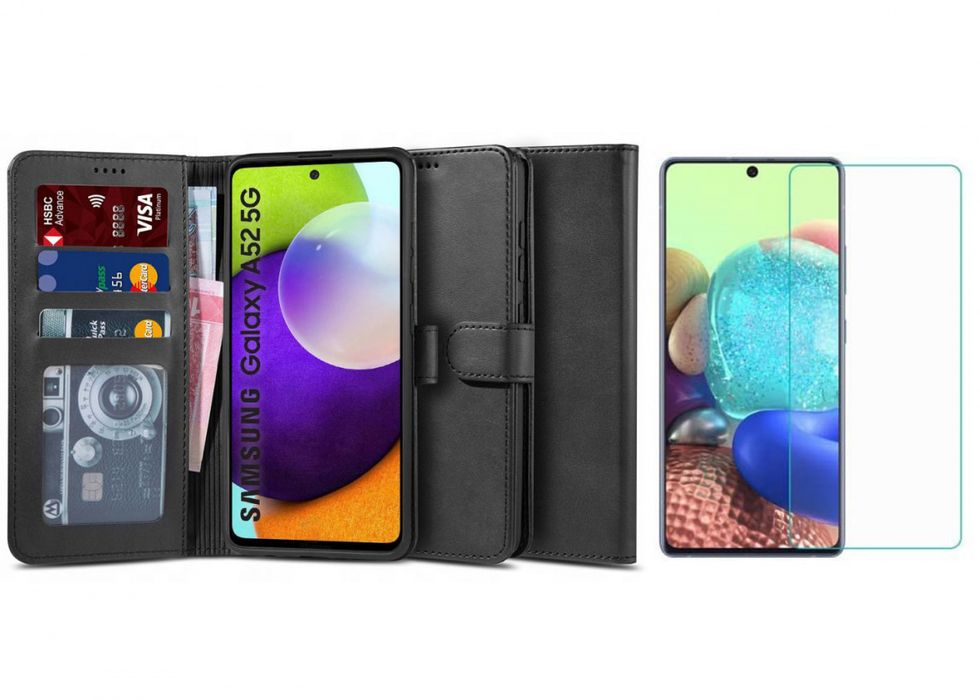 Etui Wallet 2 + Szkło Do Samsung Galaxy A52 5G