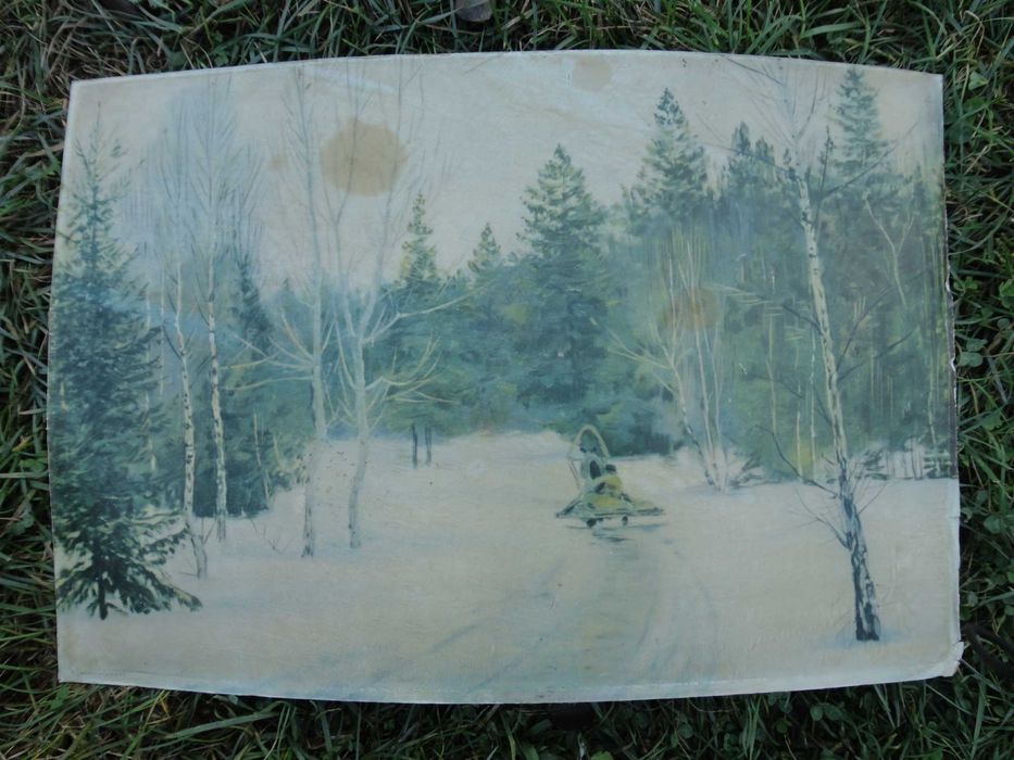 Картина.Репродукція.Мужик на санях.