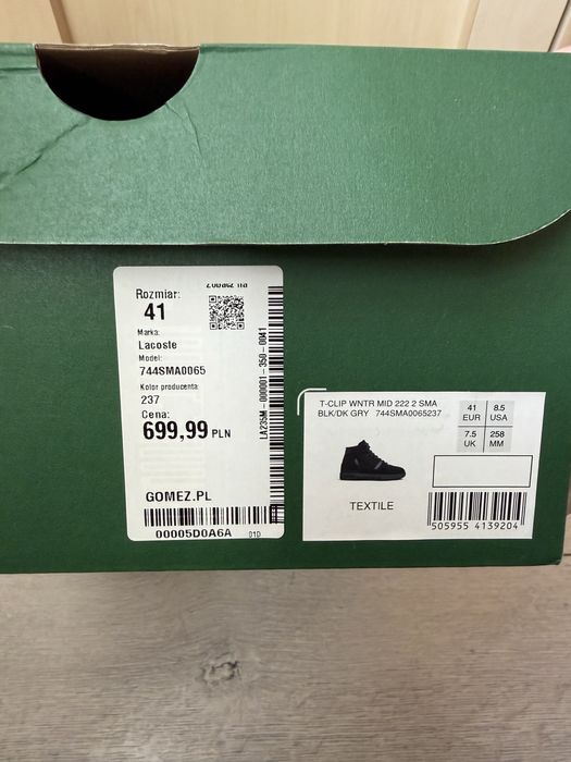 Buty męskie Lacoste roz.41