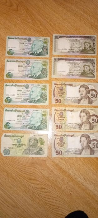 Notas antigas escudos