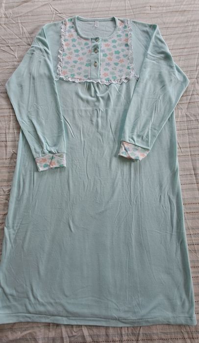 Camisa noite algodao cardado