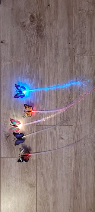 Spinki motylki do świecące świecące. Komplet 5 szt.