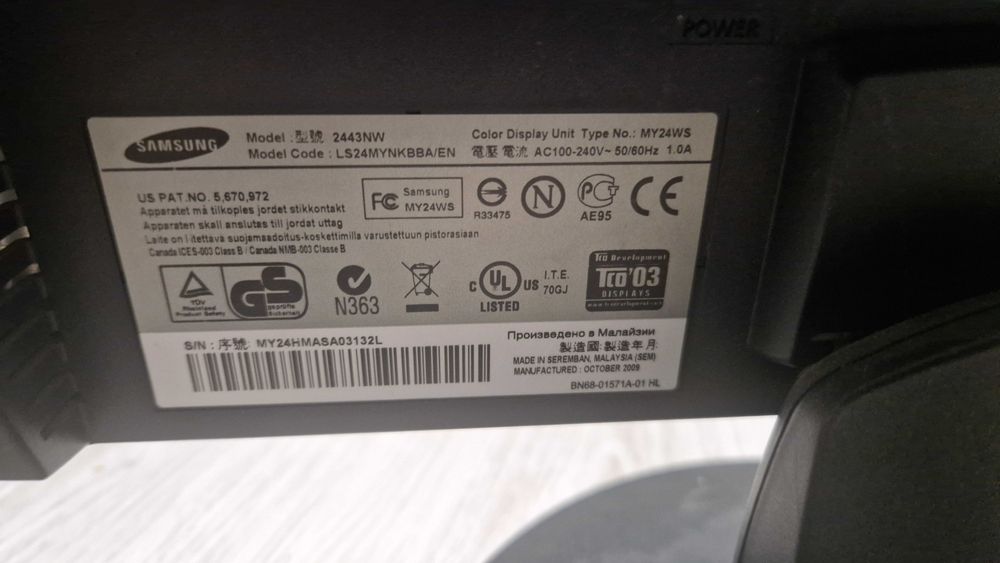 Monitor samsung SyncMaster 2443
